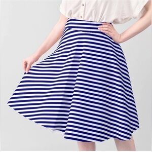 American City Wear Blue and White A-Line Skirt